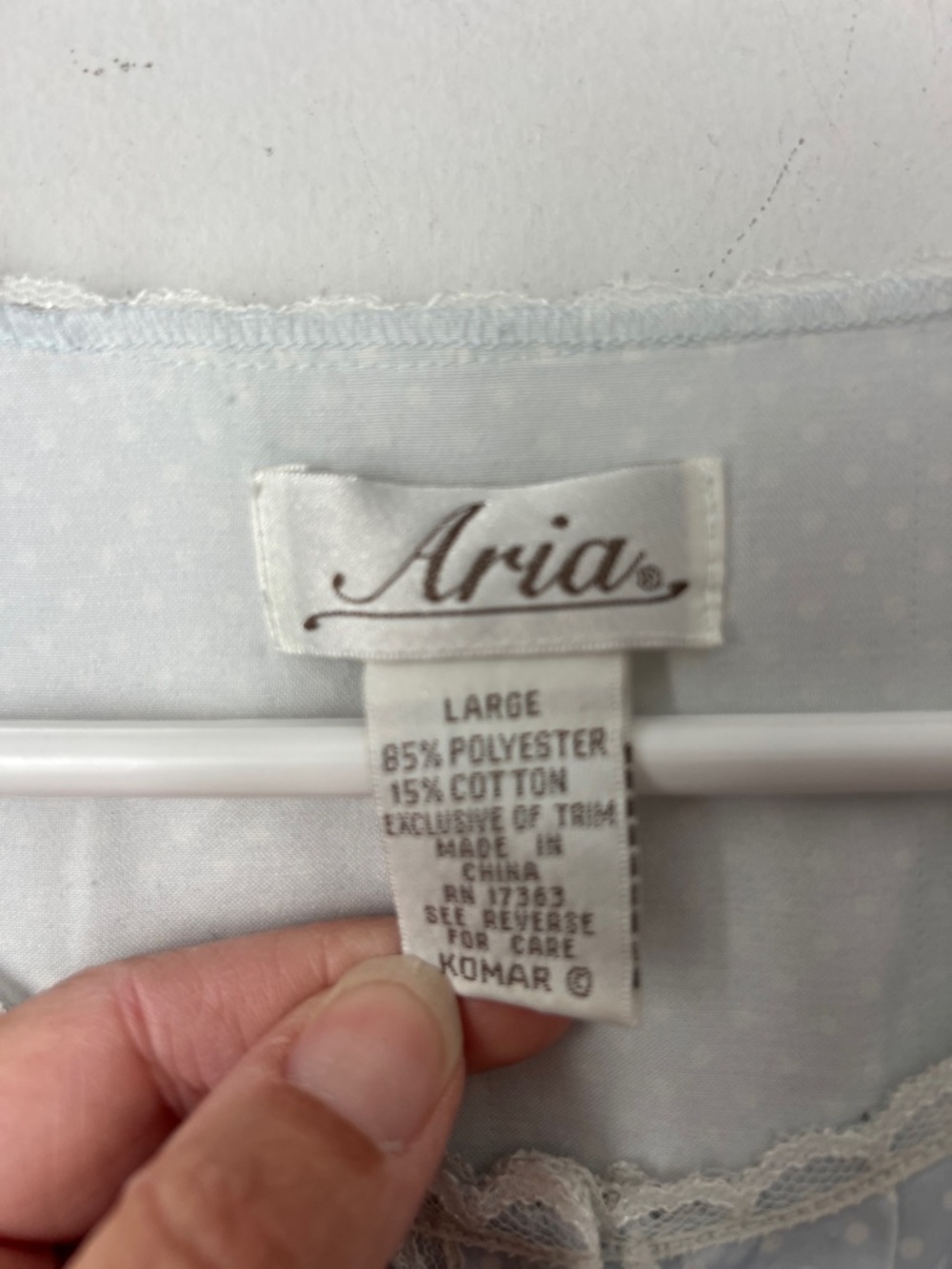 Vtg Aria nightgown light blue with delicate embroidered classic feminine ♦️ - Picture 4 of 7